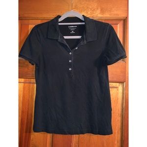 Black polo shirt